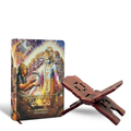 Telugu Pocket Bhagavad Gita with Wooden Book Stand – By Srila Prabhupada