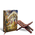 Hindi Pocket Bhagavad Gita with Wooden Book Stand – By Srila Prabhupada