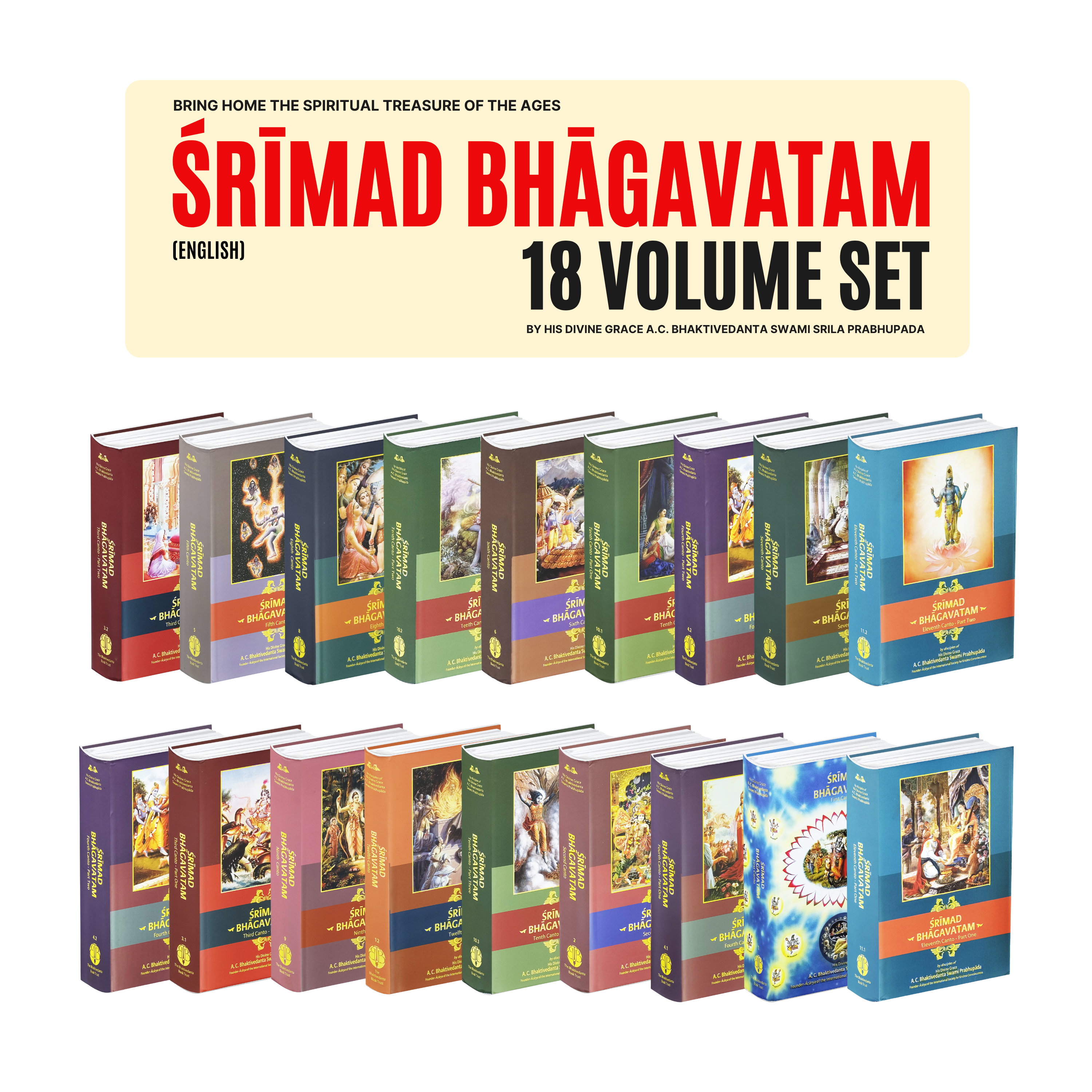 Srimad Bhagavatam Set – Complete Collection | Srila Prabhupada Books in Multiple Languages