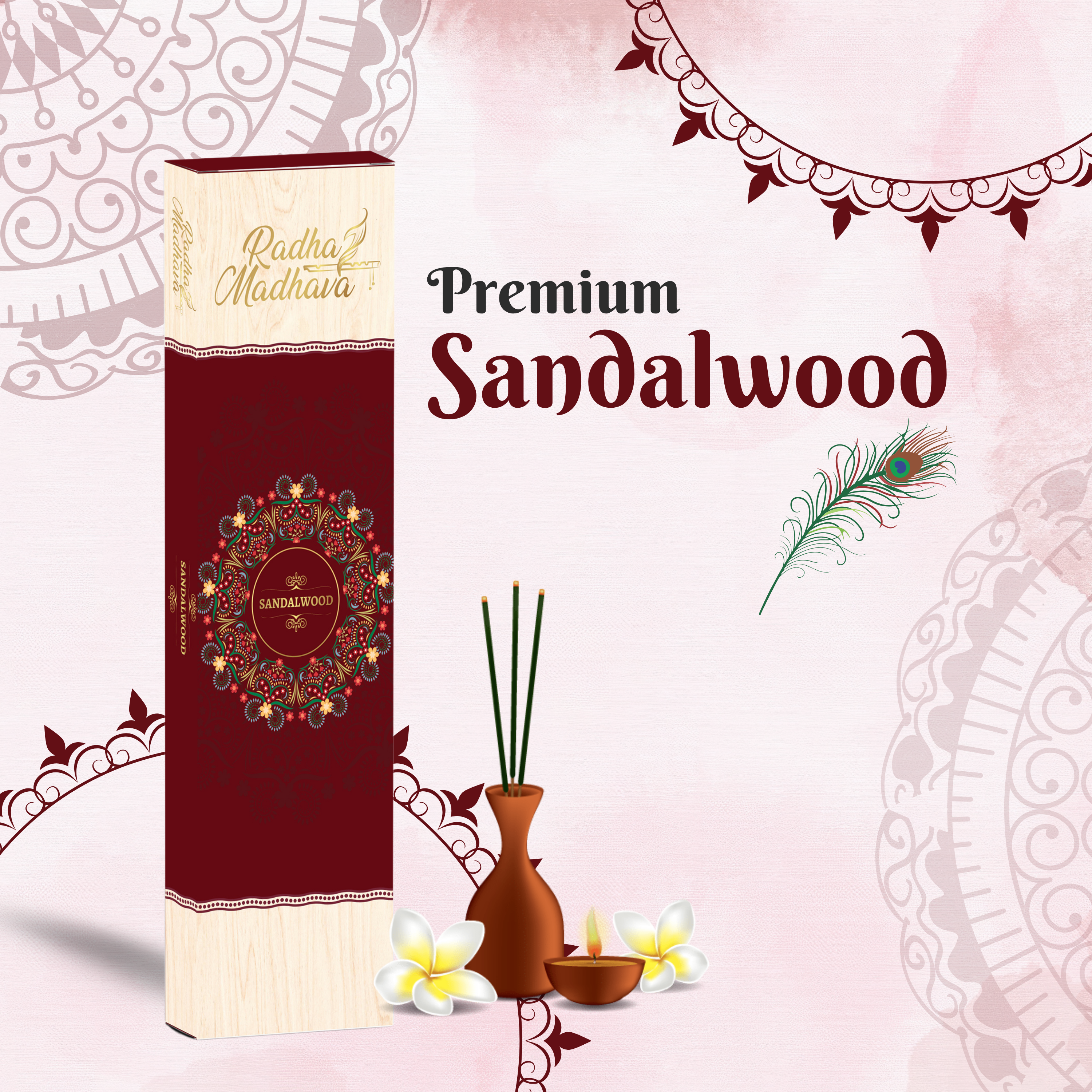 Sandal Devotional Agarbatti 100 Gms for Home & Temple Worship