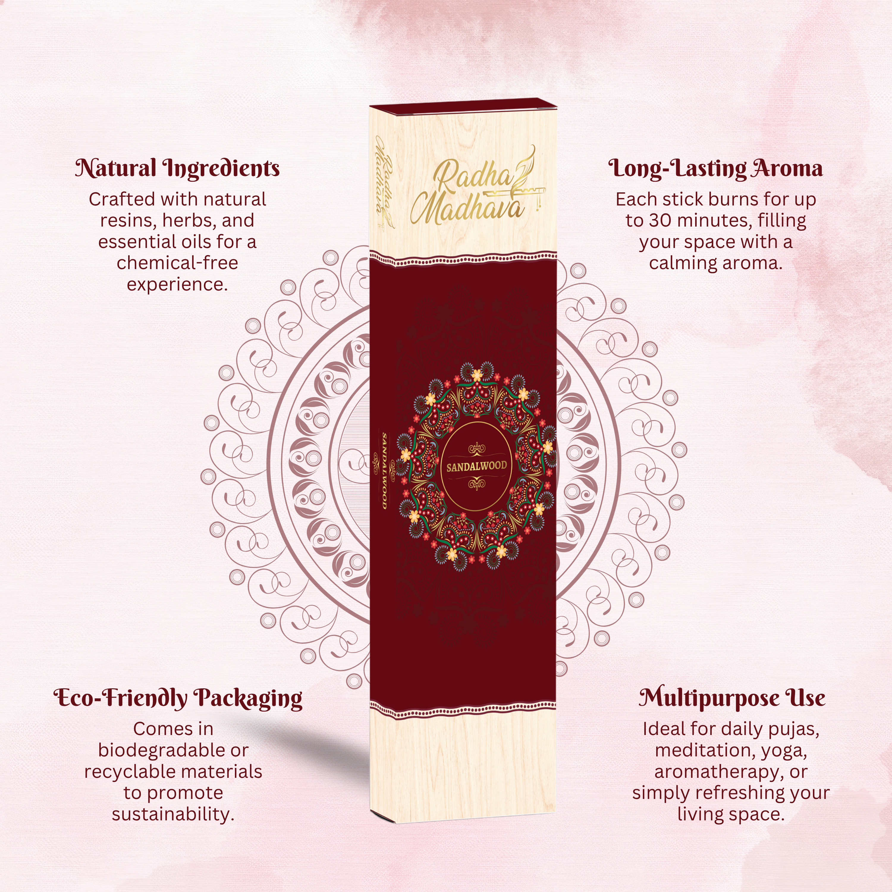 Sandal Devotional Agarbatti 100 Gms for Home & Temple Worship