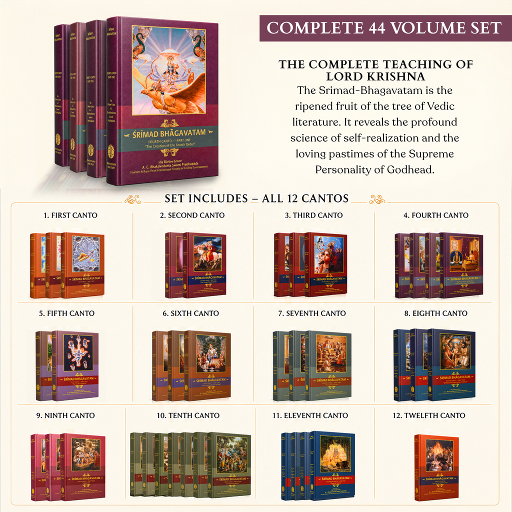 Srimad Bhagavatam – Full English 44-Volume Set by His Divine Grace A.C. Bhaktivedanta Swami Prabhupāda