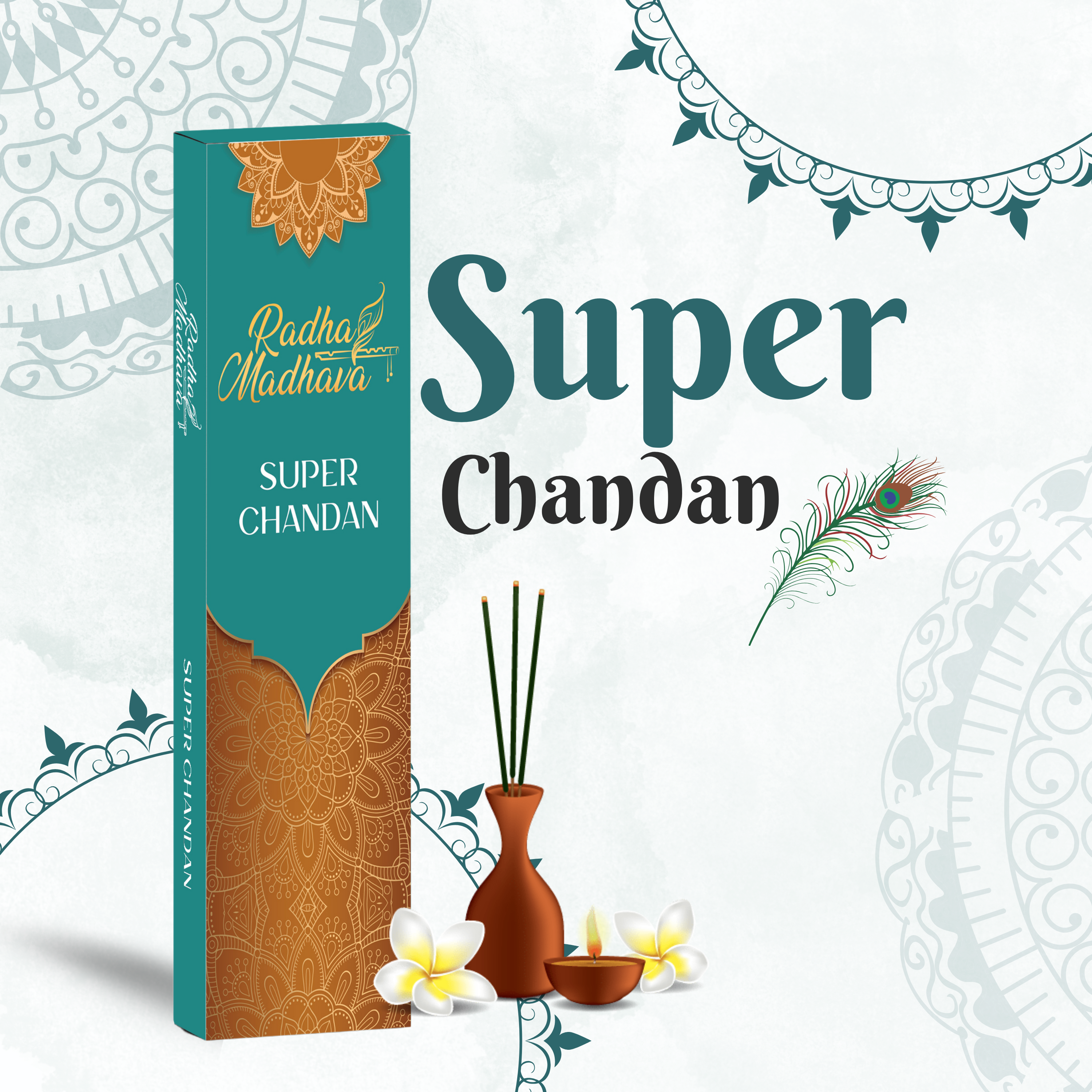 Super Chandan Devotional Agarbatti 100 Gms for Home & Temple Worship
