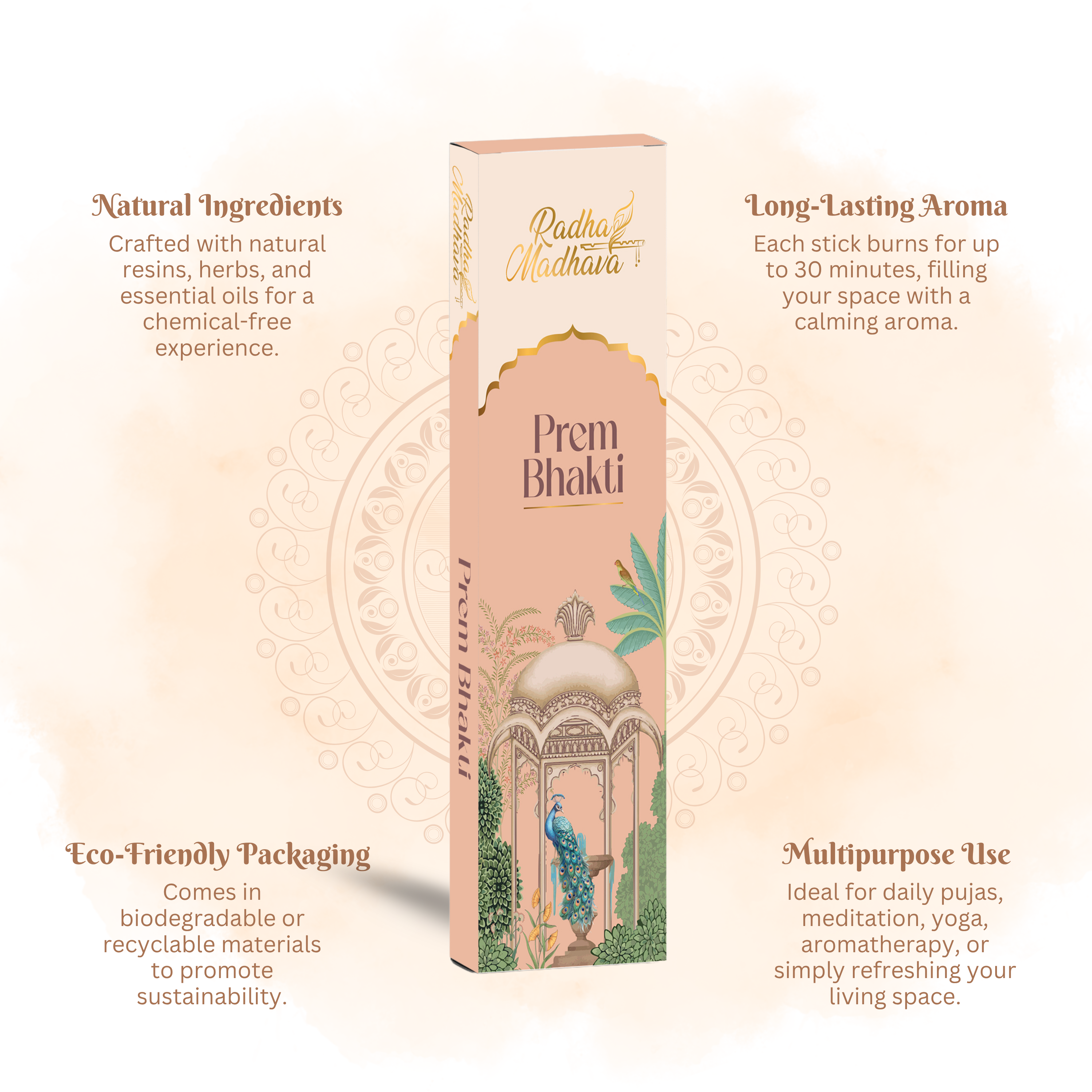 Prem Bhakti Devotional Agarbatti 100 Gms for Home & Temple Worship