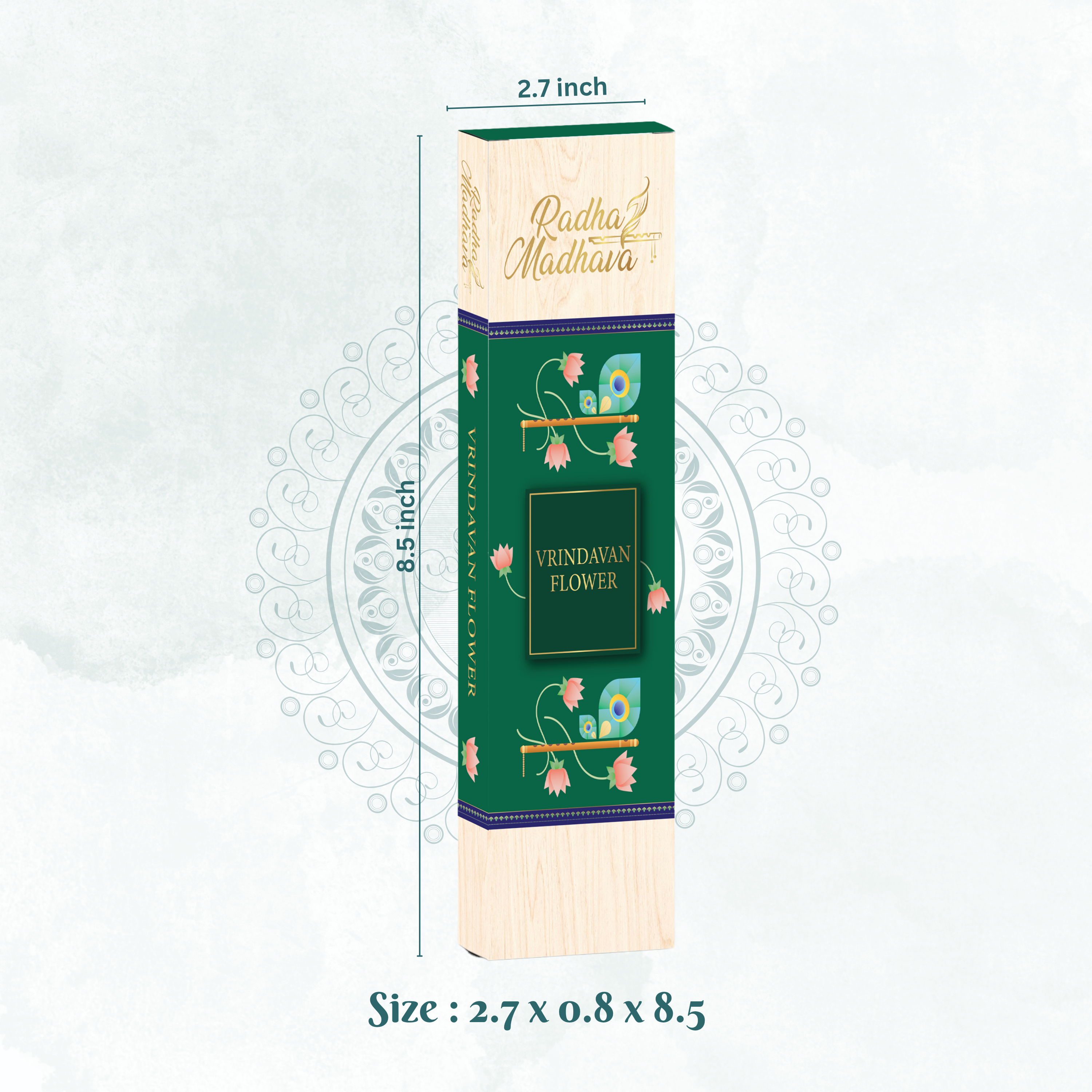 Vrindavan Flower Devotional Agarbatti 100 Gms for Home & Temple Worship