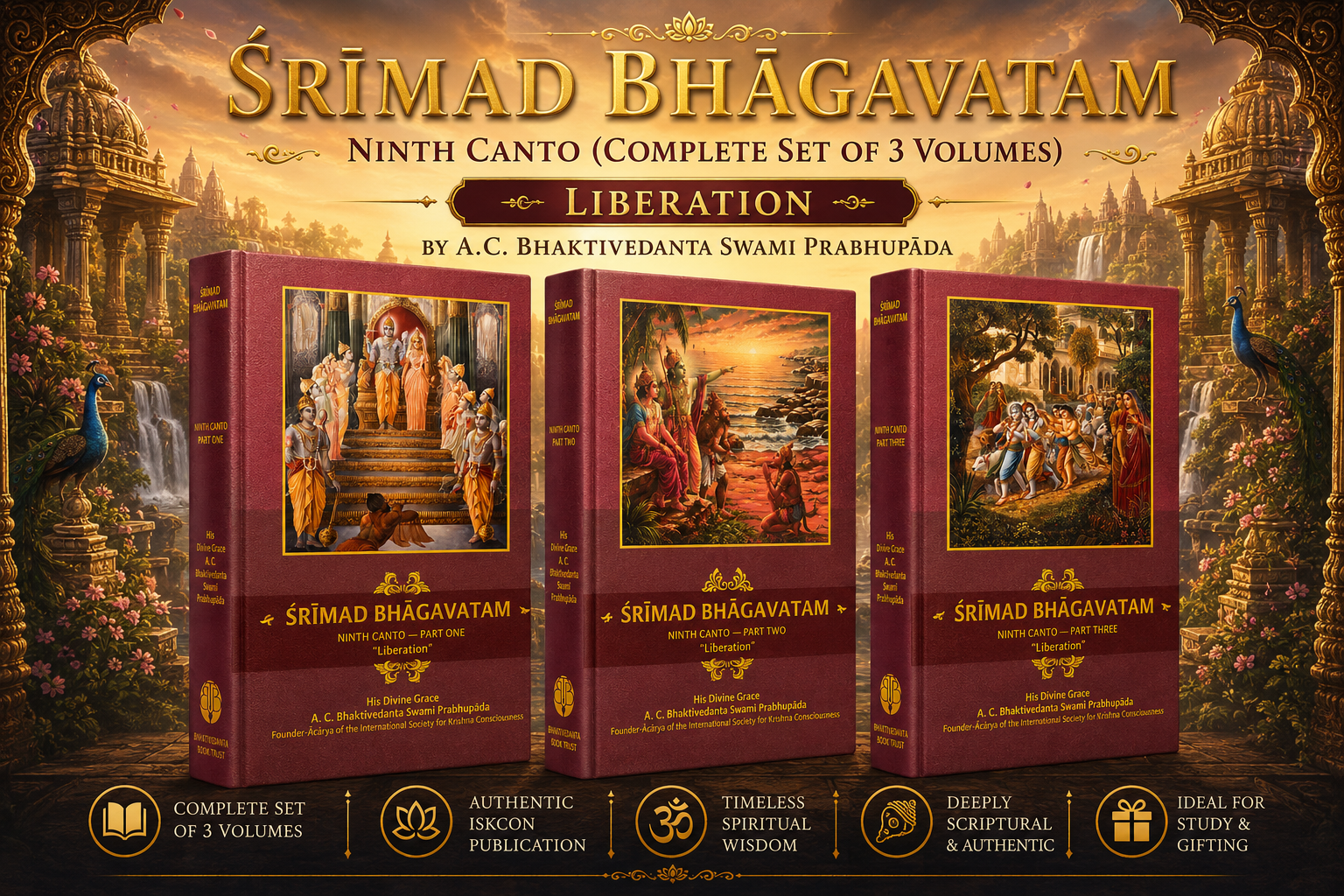 Srimad Bhagavatam – Full English 44-Volume Set by His Divine Grace A.C. Bhaktivedanta Swami Prabhupāda