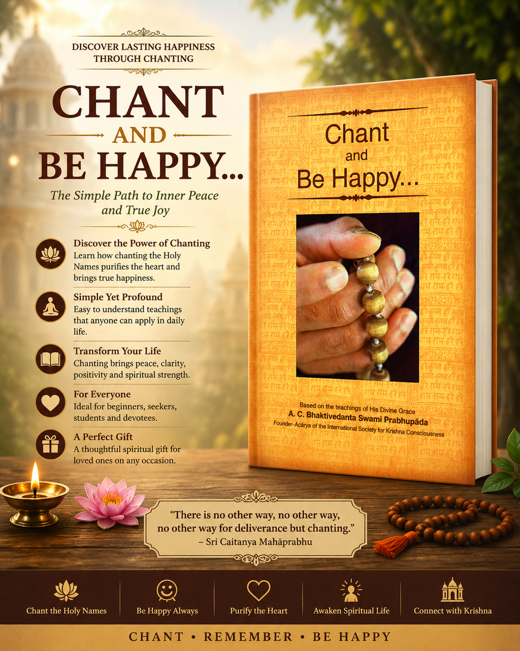 Chant and Be Happy English Book | Srila Prabhupada | ISKCON Book