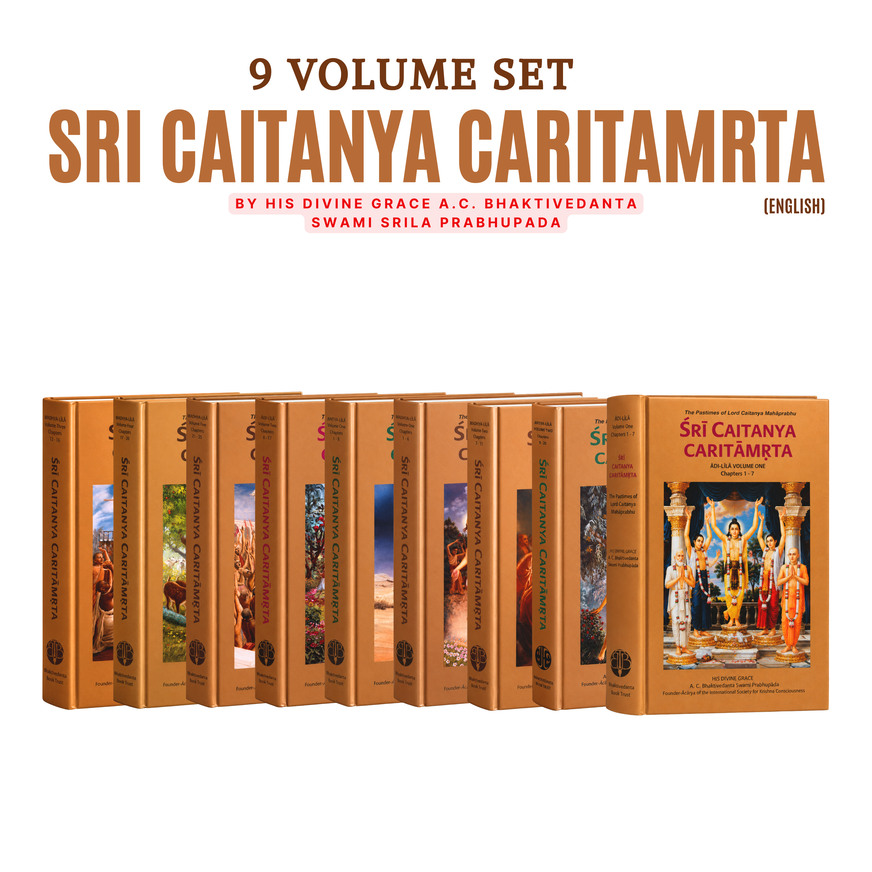 Chaitanya Charitamrita (CC) Set of 9 Volumes