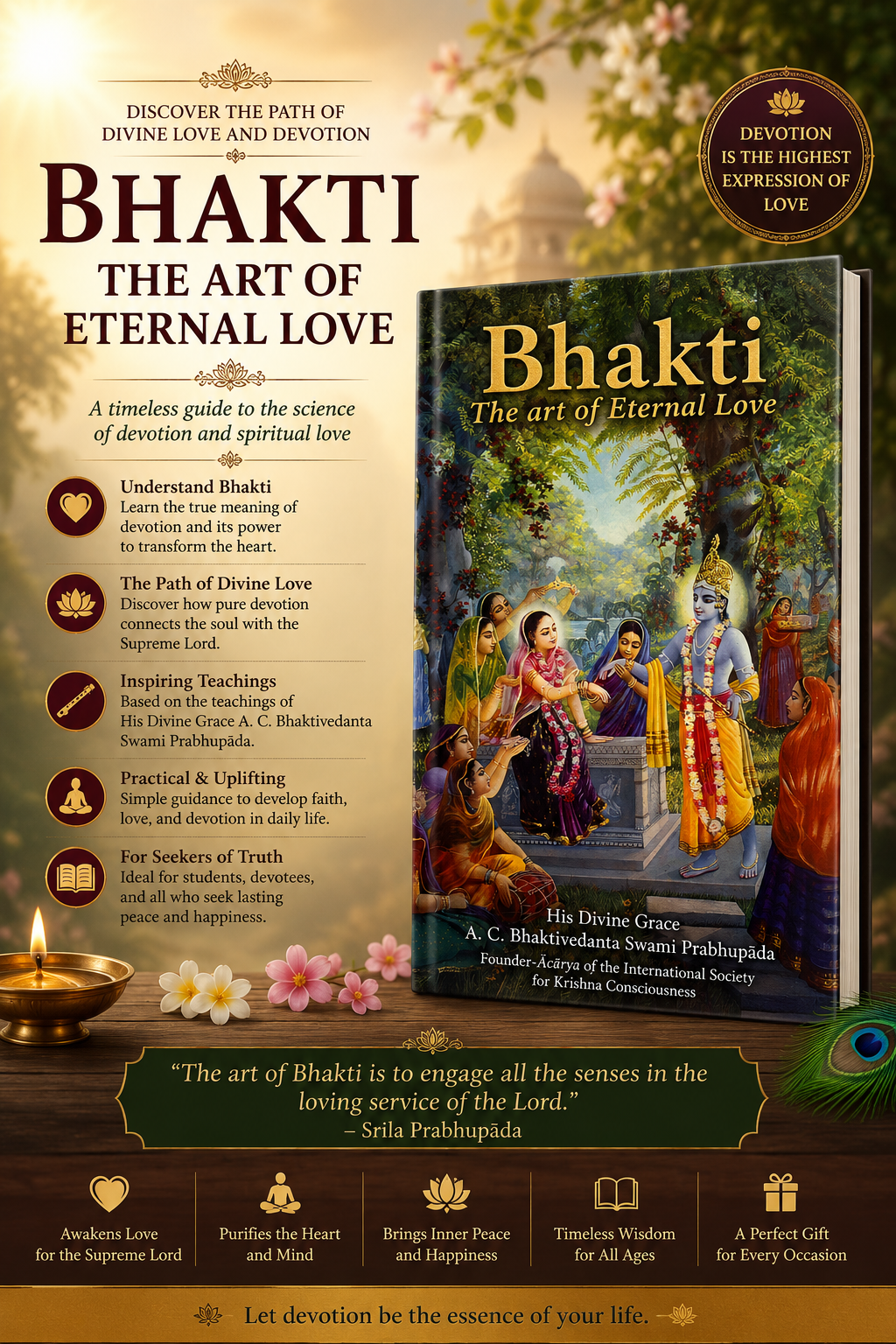 Bhakti The Art of Eternal Love English Book | Srila Prabhupada | ISKCON Book
